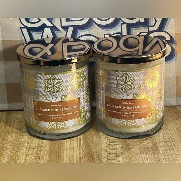 Bath & Body Works Sugared Snickerdoodle Single Wick Candles- 2 count - Picture 2 of 7